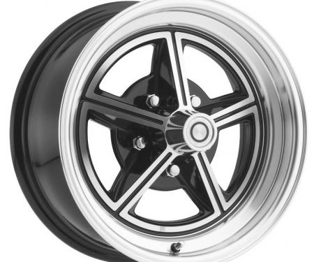 Legendary Wheels 1964-1973 Ford Mustang 15 X 7 Magstar II Alloy Wheel, 5 on 4.5 BP, 4.25 BS, Gloss Black / Machined LW30-50754A