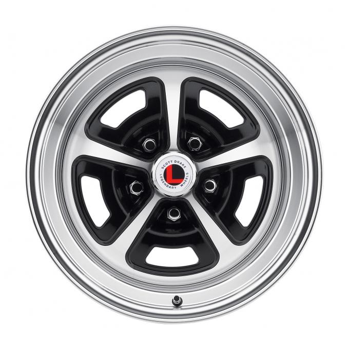 Legendary Wheels 16 X 8 Magnum Alloy Wheel, 5 on 4.5 BP, 4.50 BS, Gloss Black / Machined LW50-60854A