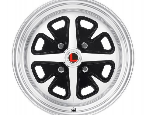Legendary Wheels 14 X 6 Magnum 400, 4 on 4.5 BP, 3.75" BS, Gloss Black / Machined LW40-40644A