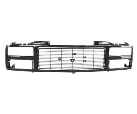 AMD Grille Shell, Argent Black, Dual Headlight, 88-93 GMC CK Pickup Suburban X150-4988-21