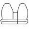 Covercraft 2009-2010 Dodge Journey SeatSaver Custom Seat Cover, Polycotton Charcoal SS7406PCCH