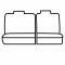 Covercraft 2000-2004 Dodge Dakota Precision Fit Leatherette Second Row Seat Covers GTD1236LTSN