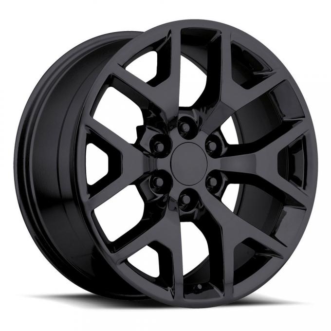 Factory Reproductions GMC Sierra Wheels 24X10 6X5.5 +31 HB 78.1 2014 Sierra 744 Gloss Black With Cap FR Series 44 44410316502