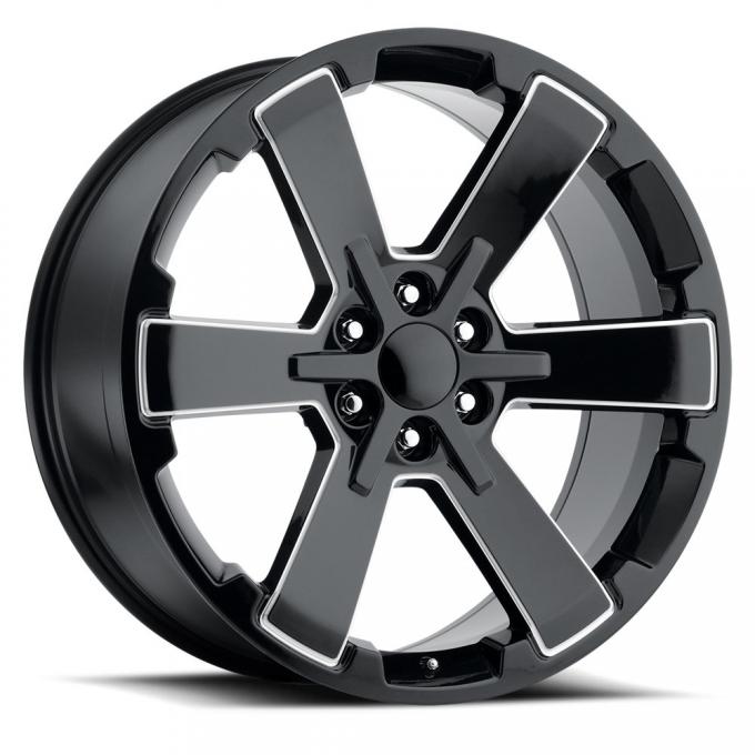 Factory Reproductions 6 Star Wheels 24X10 6X5.5 +30 HB 78.1 2018 Duel 6 Star Black Ball Milled With Cap FR Series 45 45410306513