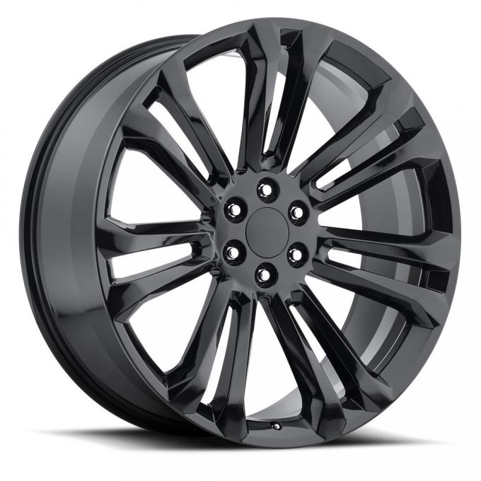 Factory Reproductions GMC Wheels 24X10 6X5.5 +31 HB 78.1 2015 GMC Gloss Black With Cap FR Series 55 55410316502