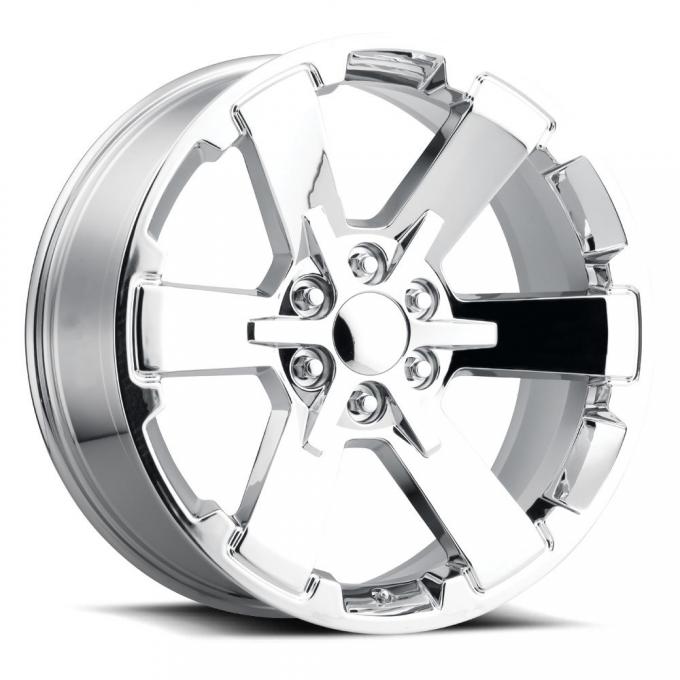 Factory Reproductions 6 Star Wheels 24X10 6X5.5 +30 HB 78.1 2018 Duel 6 Star Chrome With Cap FR Series 45 45410306501