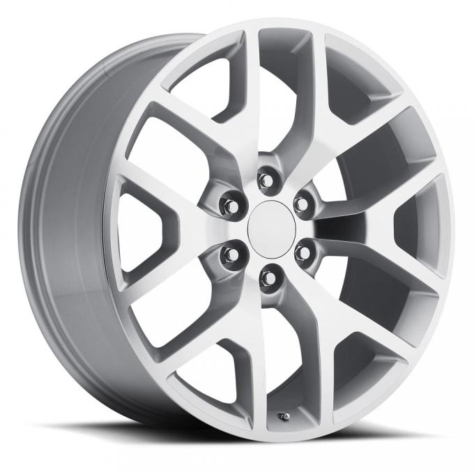 Factory Reproductions GMC Sierra Wheels 20X9 6X5.5 +27 HB 78.1 2014 Sierra 744 Silver Machine Face With Cap FR Series 44 44090276509