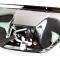 AMD Hood Latch Panel, Chromed Stainless, 47-55 Chevy GMC Truck ('55 1st Series) 304-4047-1C