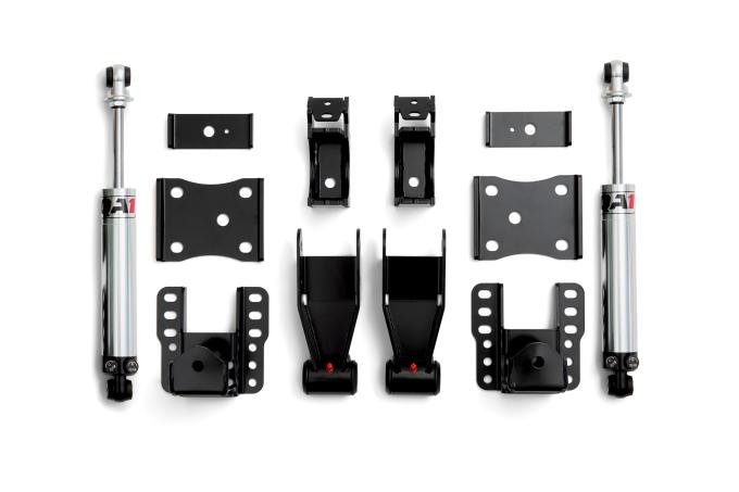 QA1 Rear Drop Kit, 2007-2018 Silverado/Sierra, 4-6" Drop, Double Adjust RDK52627