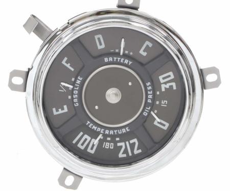 AMD Gauge Cluster Assembly, 6-Volt, 49-50 Chevy Truck X474-4049-S