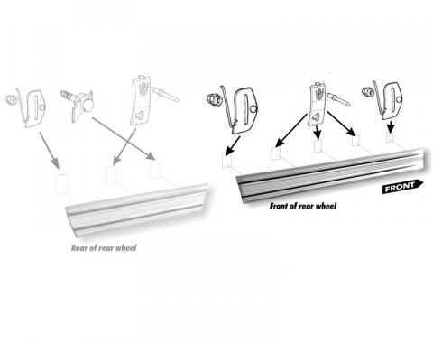 Dennis Carpenter Front of Bedside Lower Rocker Molding - Left Hand - 8' Bed -1973-79 Ford Truck D3TZ-9929077-A