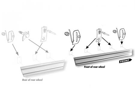 Dennis Carpenter Front of Bedside Lower Rocker Molding - Right Hand - 8' Bed -1973-79 Ford Truck D3TZ-9929076-A