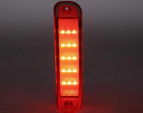 AMD Rear Side Marker Lens, Red, 15 Red LED, Stainless Bezel, LH or RH, 73-80 Chevy GMC CK Stepside Truck X740-4073-1D