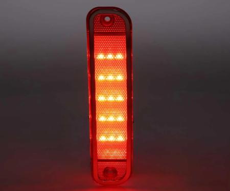 AMD Rear Side Marker Lens, Red, 15 Red LED, Stainless Bezel, LH or RH, 73-80 Chevy GMC CK Stepside Truck X740-4073-1D