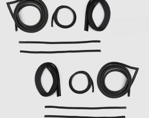 Detroit Muscle Technologies Mopar Dodge Truck D W 61-71 10Pc Weatherstrip Set - Door Glass Runs, Beltlines & Door Seals TRK6171WSXX-DK311061