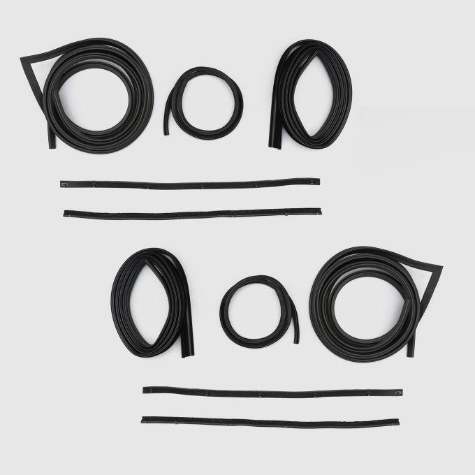 Detroit Muscle Technologies Mopar Dodge Truck D W 61-71 10Pc Weatherstrip Set - Door Glass Runs, Beltlines & Door Seals TRK6171WSXX-DK311061