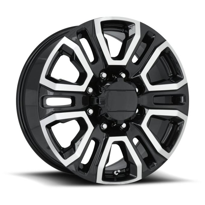 Factory Reproductions FR 275 &ndash; GMC Denali 2500 Replica Wheels Fr275 20x8.5 8x180 +47 HB 124.1 GMC Denali 2500 Gloss Black w/Mach Face with Cap 275085478007