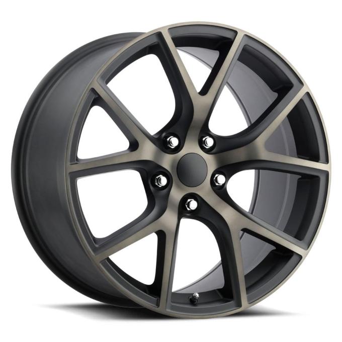 Factory Reproductions FR 75 &ndash; Jeep Trackhawk Replica Wheels 20x9 5x5 +34.7 HB 71.5 Trackhawk Satin Black Mach Face w/Bronze Clear with Cap 75090355023