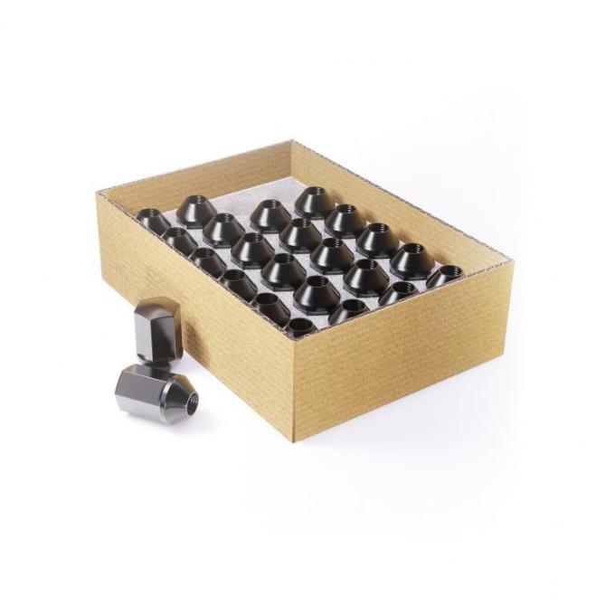 Factory Reproductions Install Kit 14mm X 1.5 (1.66") Ford Truck Factory Style (13/16) Black 24 Lug Nuts L-KIT14150B-24F