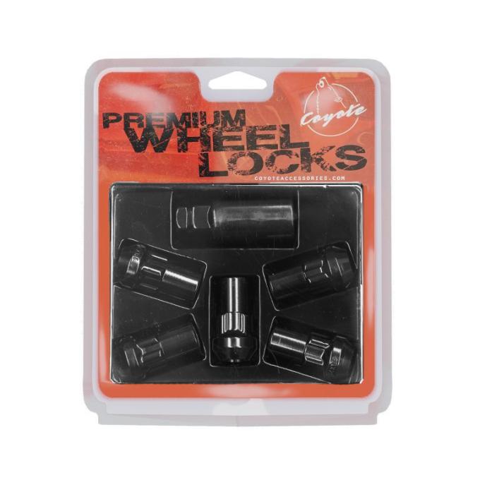 Factory Reproductions Lock Set Lockset - 14mm X 1.50 (1.65") Black - 5pcs+Key (741148jblk) L-LO14150B-5