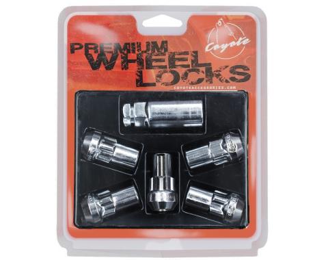Factory Reproductions Lock Set Lockset - 14mm X 1.50 (1.65") Chrome - 5pcs+Key (741148j) L-LO14150C-5
