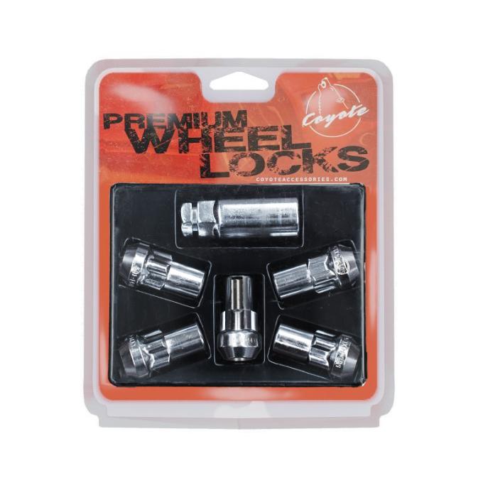 Factory Reproductions Lock Set Lockset - 14mm X 1.50 (1.65") Chrome - 5pcs+Key (741148j) L-LO14150C-5
