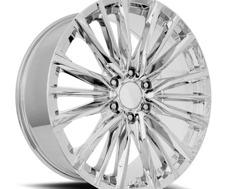 Factory Reproductions FR 205 - Platinum v Replica Wheel 24x10 6x5.5 +28 HB 78.1 Platinum v Replica Wheel Chrome with Cap 205410286501