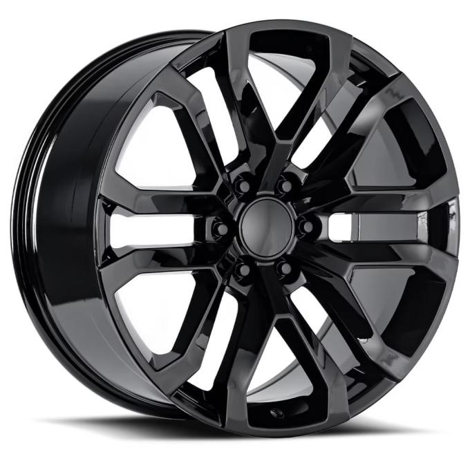 Factory Reproductions FR 95 &ndash; Denali Replica Wheels 22x9 6x5.5 +24 HB 78.1 2019 GMC Denali Gloss Black with Cap 95290246502