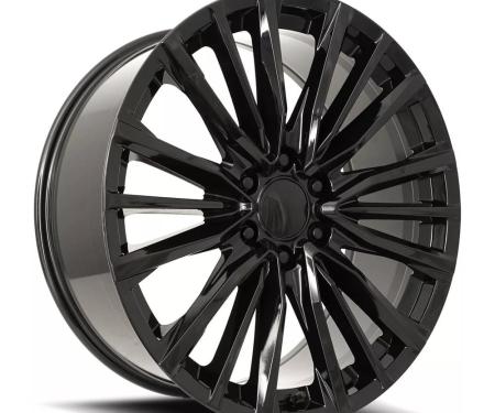 Factory Reproductions FR 205 - Platinum v Replica Wheel 24x10 6x5.5 +28 HB 78.1 Platinum v Replica Wheel Gloss Black with Cap 205410286502