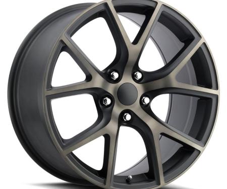 Factory Reproductions FR 75 &ndash; Jeep Trackhawk Replica Wheels 20x9 5x5 +34.7 HB 71.5 Trackhawk Satin Black Mach Face w/Bronze Clear with Cap 75090355023