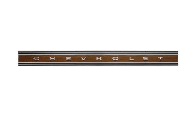 AMD Tailgate Molding, Woodgrain with "CHEVROLET" Letters, 69-72 Chevy C/K Pickup Blazer T-9655