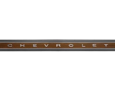 AMD Tailgate Molding, Woodgrain with "CHEVROLET" Letters, 69-72 Chevy C/K Pickup Blazer T-9655