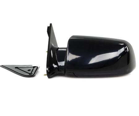 AMD Outside Door Mirror, Black Manual, LH, 88-98 Chevy GMC C/K Pickup Truck SUV X570-4088-L