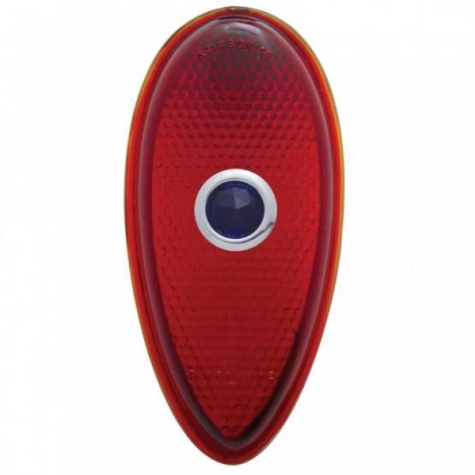 United Pacific Tail Light Lens With Blue Dot For 1938-39 Ford Passenger Car A5005