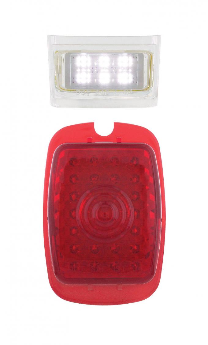 United Pacific 27 LED Tail Light Lens For 1937-38 Chevy Passenger Car & 1940-53 Truck - L/H CTL4053LED-L