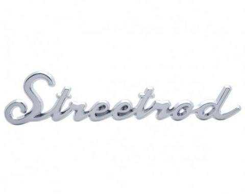 United Pacific Chrome "Streetrod" Script Emblem With Stud A6202