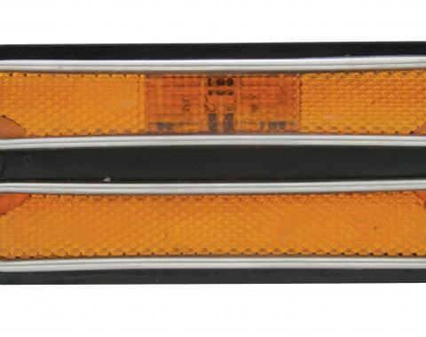 United Pacific 18 LED Side Marker Light W/Stainless Steel Trim, Front For 1968-72 Chevy Truck CML6872A
