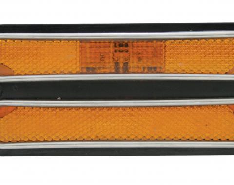 United Pacific 18 LED Side Marker Light W/Stainless Steel Trim, Front For 1968-72 Chevy Truck CML6872A