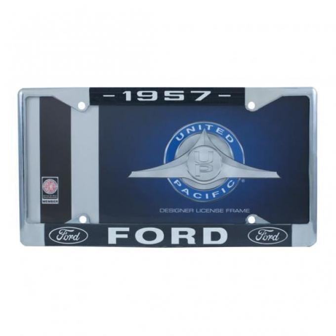 United Pacific Chrome License Plate Frame For 1957 Ford Car & Truck A9049-57