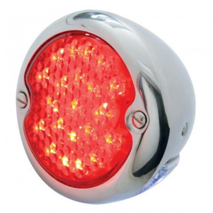 United Pacific 21 LED Tail Light W/Stainless Steel Housing For 1933-36 Ford Car & Truck - L/H FTL3336LED-AL