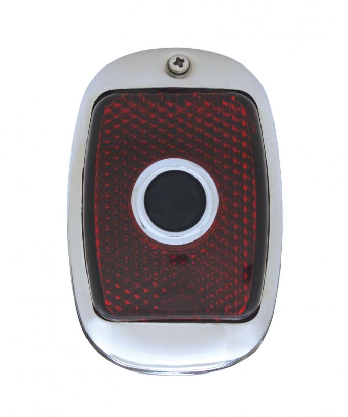 United Pacific Tail Light w/Stainless Steel Housing & Blue Dot For 1940-53 Chevy & GMC Truck - L/H C7028L-1