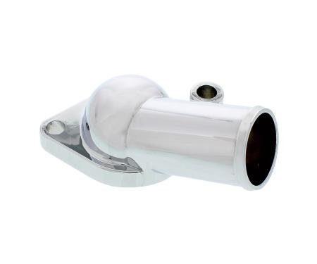United Pacific Angled Left 15 Degree Up Chrome Water Neck For Chevy Small Block Gen I & GM V6 110345