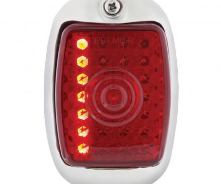United Pacific 27 LED Sequential Tail Light w/Black Housing For 1940-53 Chevy & GMC Truck - L/H 110415