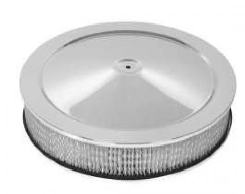 Chevy Air Cleaner, Round Chrome, 14 X 3