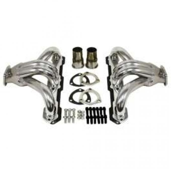 Chevy Full Size Ceramic Coated Shorty Headers, Small Block, 1958-1972