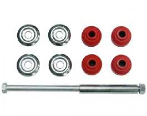 Chevy Sway Bar End Link Set With Red Bushings, Front, 1958-1964