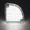 AMD Back-Up Lamp Lens, Clear, 30 White LED, RH, 67-72 Chevy GMC Fleetside Truck Blazer Jimmy X955-4067-2DR