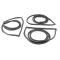 AMD Door Weatherstrip Seals, 3pcs Front and Rear, Glue On, 67-72 Chevy GMC CK Suburban X580-4267-1S
