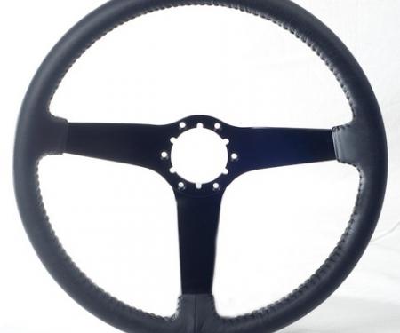 Corvette Volante OE Series Steering Wheel, with Black Spokes & Leather Grip, 1980-1982