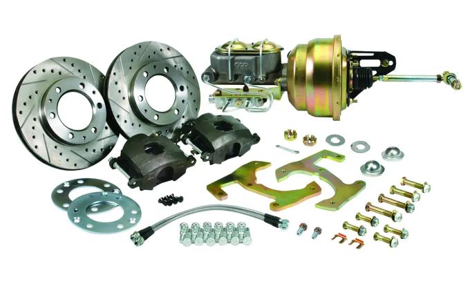 Classic Performance Complete Disc Brake Kit w/ Frame Mounted Booster for OEM Stock Spindles for 49-54 Chevy 1/2 Ton Truck 4954CBK-6-ARGX